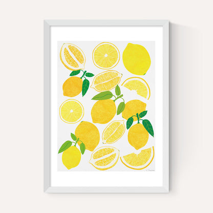 EAS-CCG-00070 Grade-C0 East End Prints East End Prints Lemon Harvest by Leanne Simpson 25x30 Oak Framed Art Print RRP £50.00