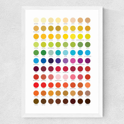 EAS-CCG-00052 Grade-C0 East End Prints Colour Chart by Limbo and Ginger 40x50 Black Framed Art Print RRP £85.00