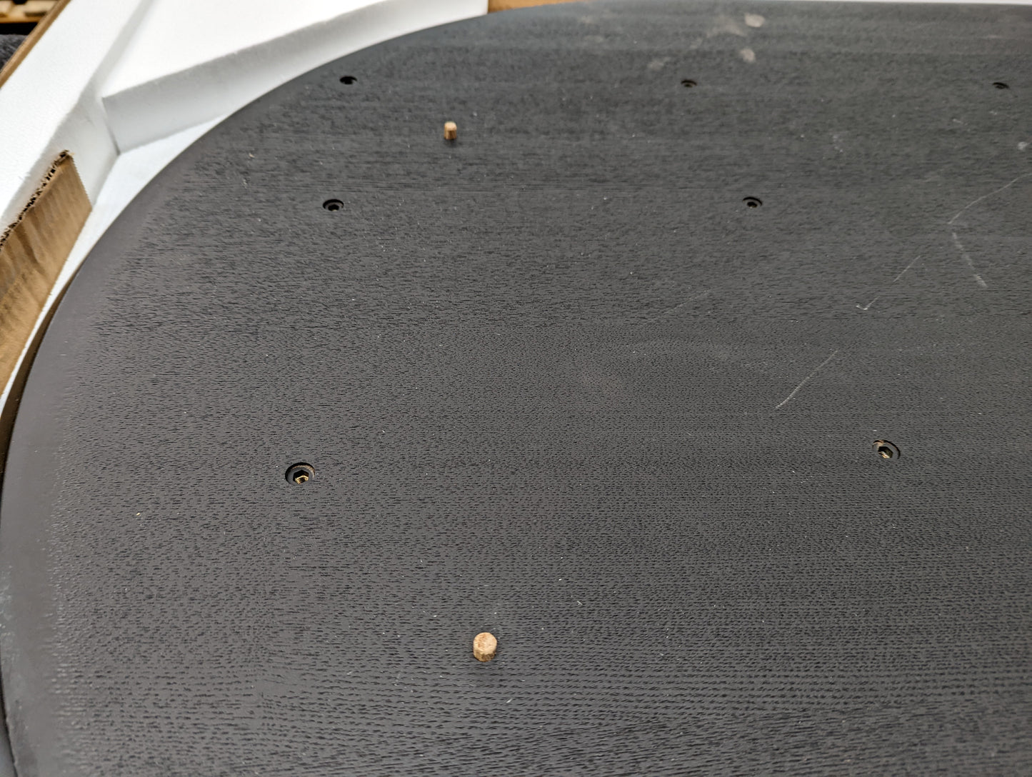 DUS-CC2-00989 Grade-C3 Dusk Hattie Panel Oval 4-6 Seater Dining Table - Black RRP £429.00