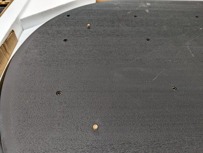 DUS-CC2-00989 Grade-C3 Dusk Hattie Panel Oval 4-6 Seater Dining Table - Black RRP £429.00