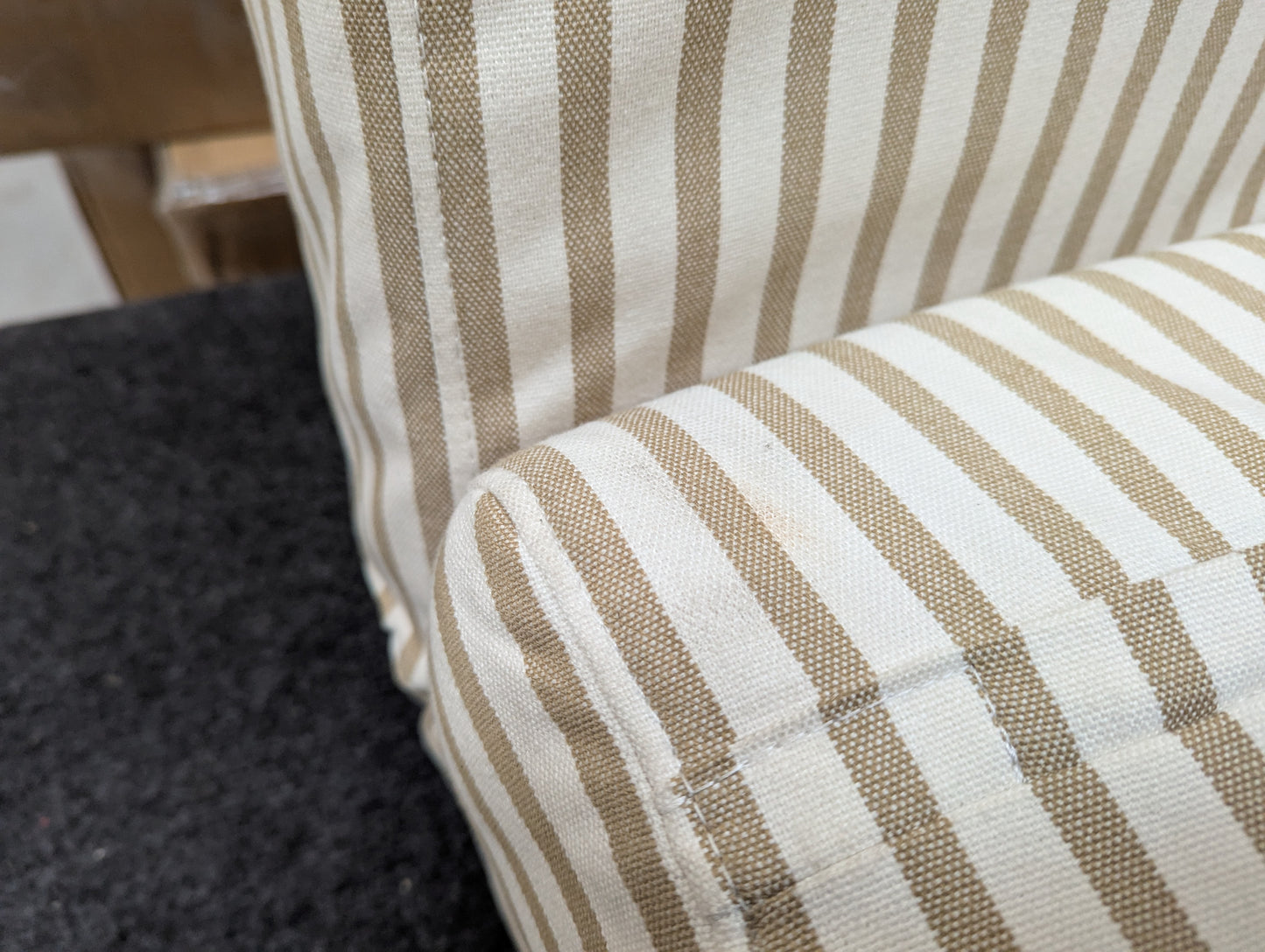 DUS-CC2-01284 Grade-C3 Dusk Seattle Double Click Clack Sofa Bed - Sand Stripe RRP £389.00
