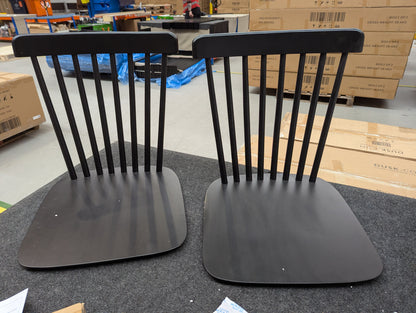 DUS-CC2-03911 Grade-C1 Dusk Harley Set of 2 Dining Chairs - Black RRP £149.00