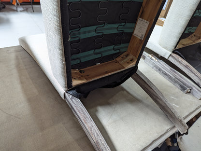 ROS-OUT-00185 Grade-C3 Roseland Furniture Saltaire Acacia Pair of Dining Chairs RRP £300.00