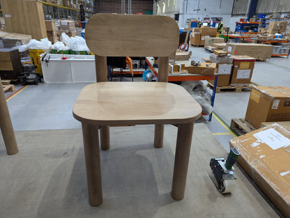 SWO-CC2-02138 Grade-C0 Swoon Rita Dining Chair Set of Two in Natural Oak-Stained Mango Wood RRP £299.00