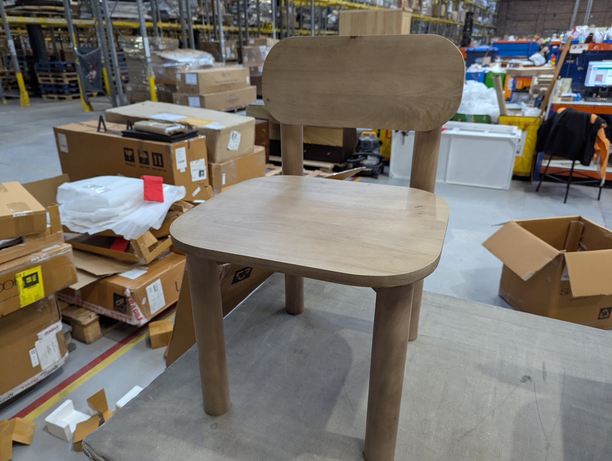 SWO-CC2-02139 Grade-C0 Swoon Rita Dining Chair Set of Two in Natural Oak-Stained Mango Wood RRP £299.00