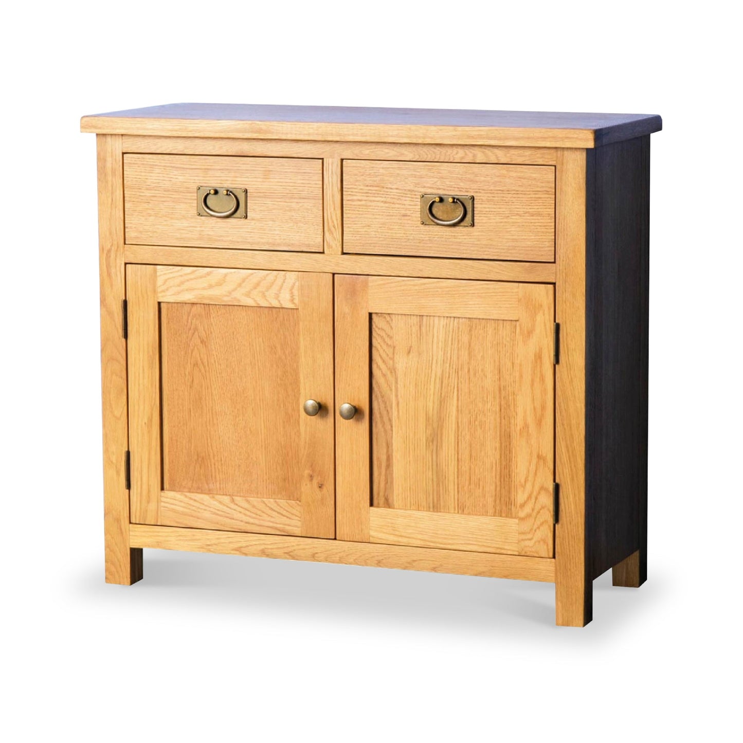 ROS-OUT-01074 Grade-B Roseland Furniture Surrey Oak Small Sideboard RRP £245.00