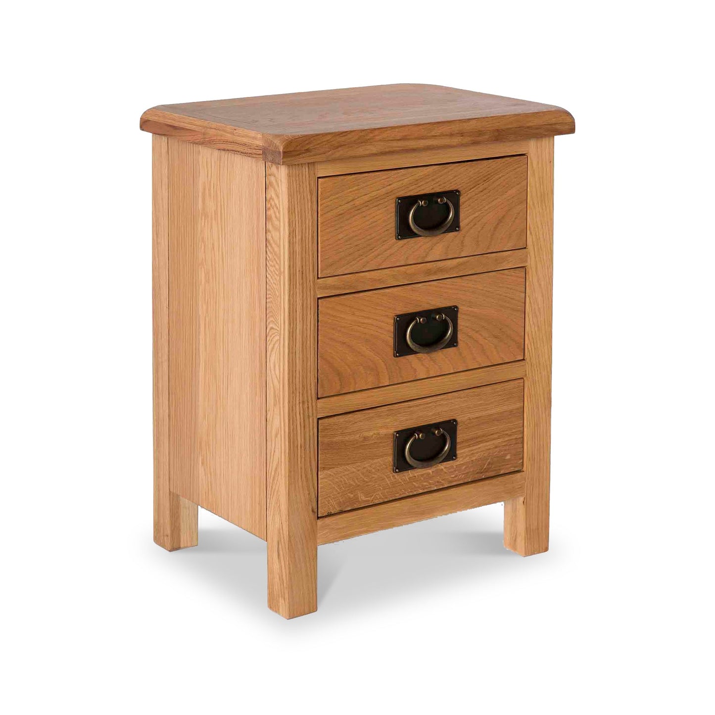 ROS-OUT-01008 Grade-B Roseland Furniture Surrey Oak Bedside Table RRP £109.95