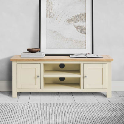 ROS-OUT-00006 Grade-C0 Roseland Furniture Farro Cream 120cm TV Stand RRP £224.95