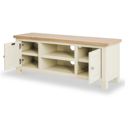 ROS-OUT-00006 Grade-C0 Roseland Furniture Farro Cream 120cm TV Stand RRP £224.95