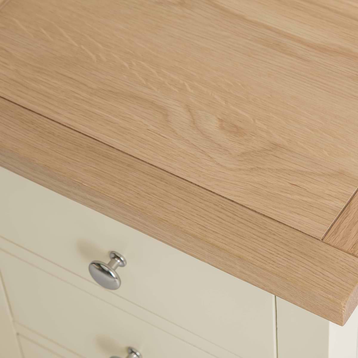 ROS-OUT-00187 Grade-C1 Roseland Furniture Farro Cream Tallboy Chest RRP £234.95