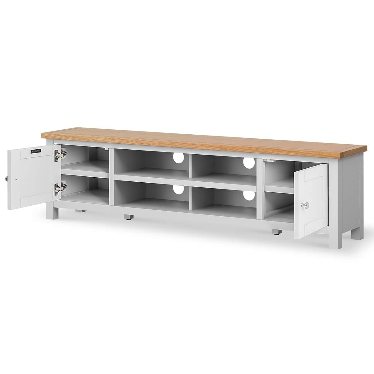 ROS-OUT-00007 Grade-C1 Roseland Furniture Farro Grey Extra Wide TV Unit RRP £299.95
