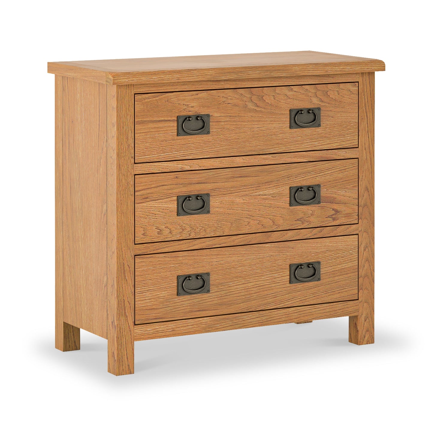 ROS-OUT-01035 Grade-B Roseland Furniture Surrey Oak 3 Drawer Chest RRP £219.95