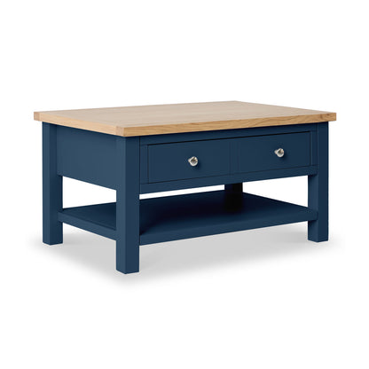 ROS-OUT-00024 Grade-C0 Roseland Furniture Farrow Navy Painted Coffee Table RRP £189.95