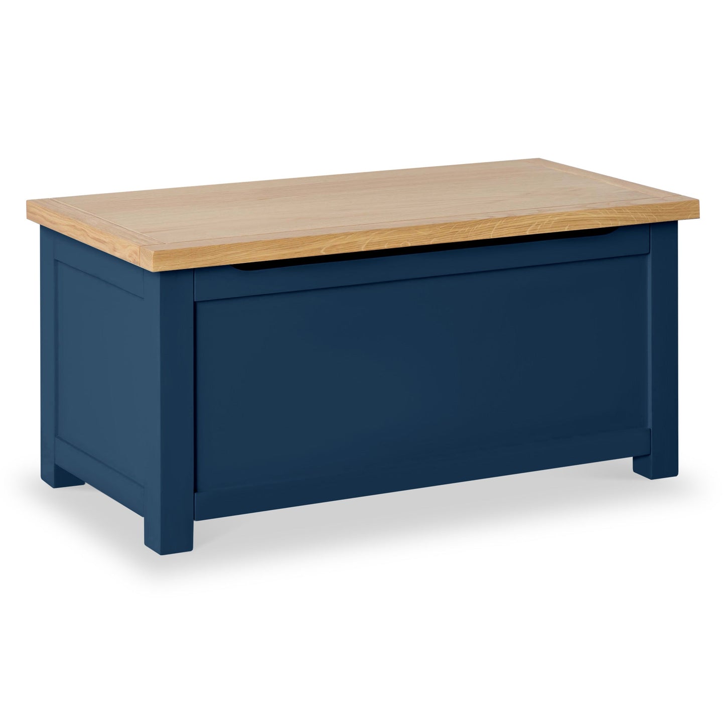 ROS-OUT-00025 Grade-C0 Roseland Furniture Farrow Navy Painted Blanket Box RRP £149.95