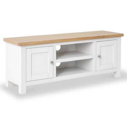 ROS-OUT-00065 Grade-C0 Roseland Furniture Farrow Grey Painted 120CM TV Stand RRP £179.95