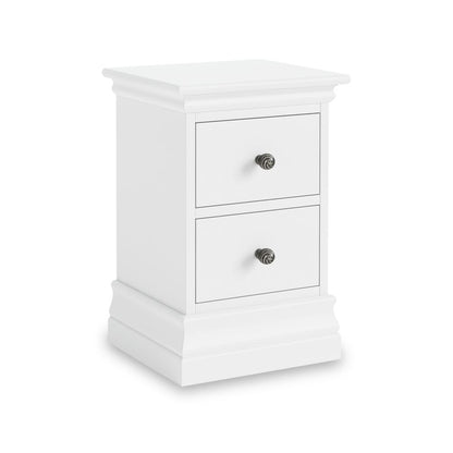 ROS-OUT-00075 Grade-C0 Roseland Furniture Porter 2 Drawer Narrow Bedside Table RRP £104.95