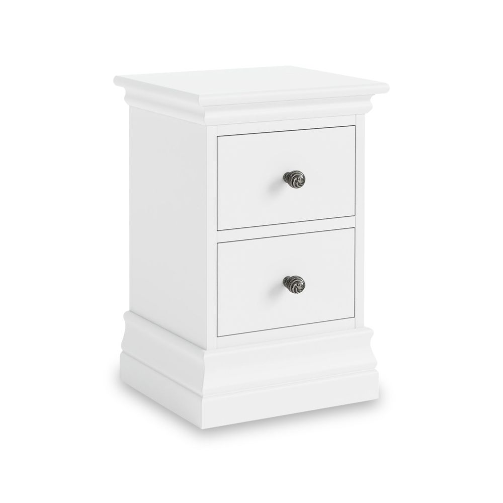 ROS-OUT-00076 Grade-C1 Roseland Furniture Porter 2 Drawer Narrow Bedside Table RRP £104.95