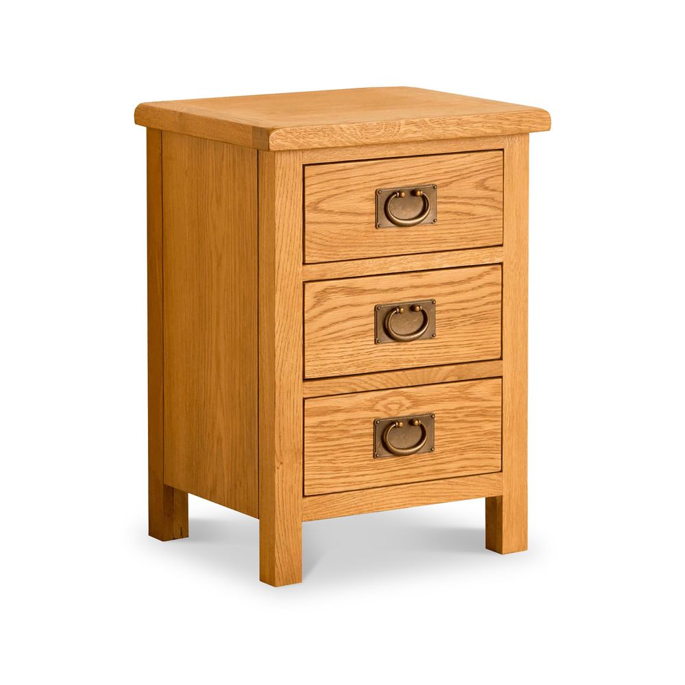 ROS-OUT-00194 Grade-C0 Roseland Furniture Lanner Oak Bedside Table RRP £114.95