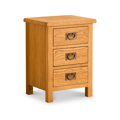 ROS-OUT-00194 Grade-C0 Roseland Furniture Lanner Oak Bedside Table RRP £114.95