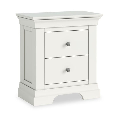ROS-OUT-00202 Grade-C1 Roseland Furniture Colette 2 Drawer Bedside Table - Cream RRP £124.95