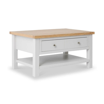 ROS-OUT-00530 Grade-C1 Roseland Furniture Farrow Cream Coffee Table RRP £174.95