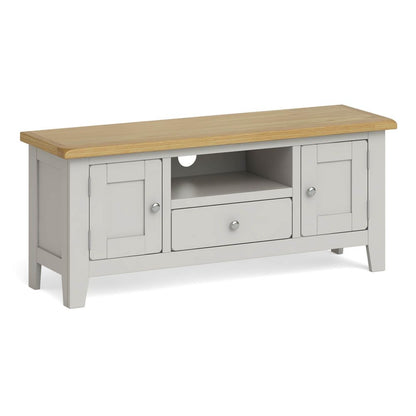 ROS-OUT-00607 Grade-C1 Roseland Furniture Lundy Grey 120cm Large TV Stand RRP £259.95