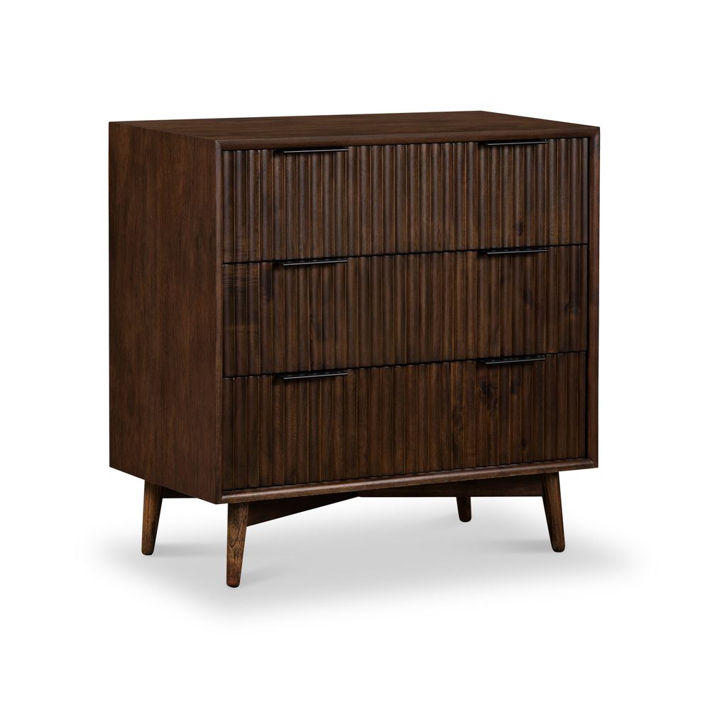 ROS-OUT-00656 Grade-C1 Roseland Furniture Oskar 3 Drawer Grooved Chest RRP £299.95