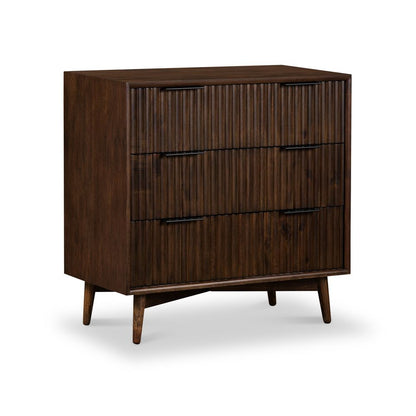 ROS-OUT-00656 Grade-C1 Roseland Furniture Oskar 3 Drawer Grooved Chest RRP £299.95