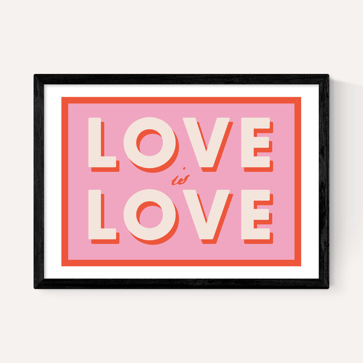 EAS-CCG-00072 Grade-C0 East End Prints East End Prints Love Is Love by Studio Eleni 60x80 Oak Framed Art Print RRP £160.00