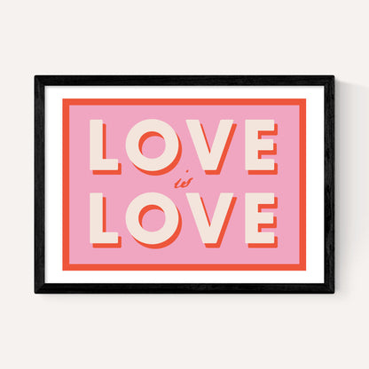 EAS-CCG-00072 Grade-C0 East End Prints East End Prints Love Is Love by Studio Eleni 60x80 Oak Framed Art Print RRP £160.00