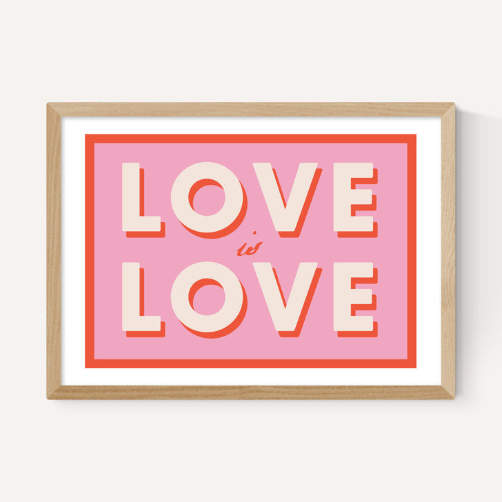 EAS-CCG-00072 Grade-C0 East End Prints East End Prints Love Is Love by Studio Eleni 60x80 Oak Framed Art Print RRP £160.00
