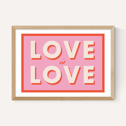 EAS-CCG-00072 Grade-C0 East End Prints East End Prints Love Is Love by Studio Eleni 60x80 Oak Framed Art Print RRP £160.00