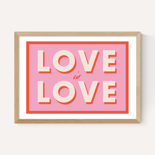 EAS-CCG-00072 Grade-C0 East End Prints East End Prints Love Is Love by Studio Eleni 60x80 Oak Framed Art Print RRP £160.00
