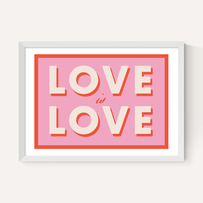 EAS-CCG-00072 Grade-C0 East End Prints East End Prints Love Is Love by Studio Eleni 60x80 Oak Framed Art Print RRP £160.00