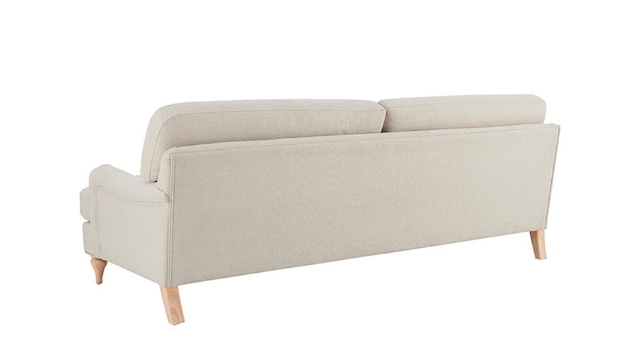 Dusk Grade B Hampshire Traditional 3 Seater Sofa - Textured Weave - Beige RRP £629