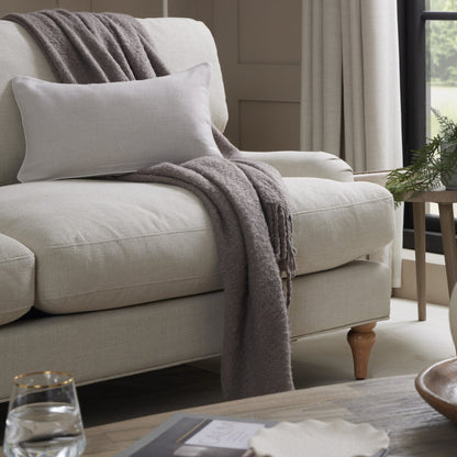 Dusk Grade B Hampshire Traditional 3 Seater Sofa - Textured Weave - Beige RRP £629
