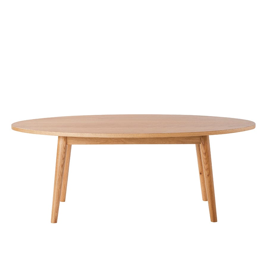 Dusk Heidi Grade B Solid Light Oak Oval Coffee Table RRP £209