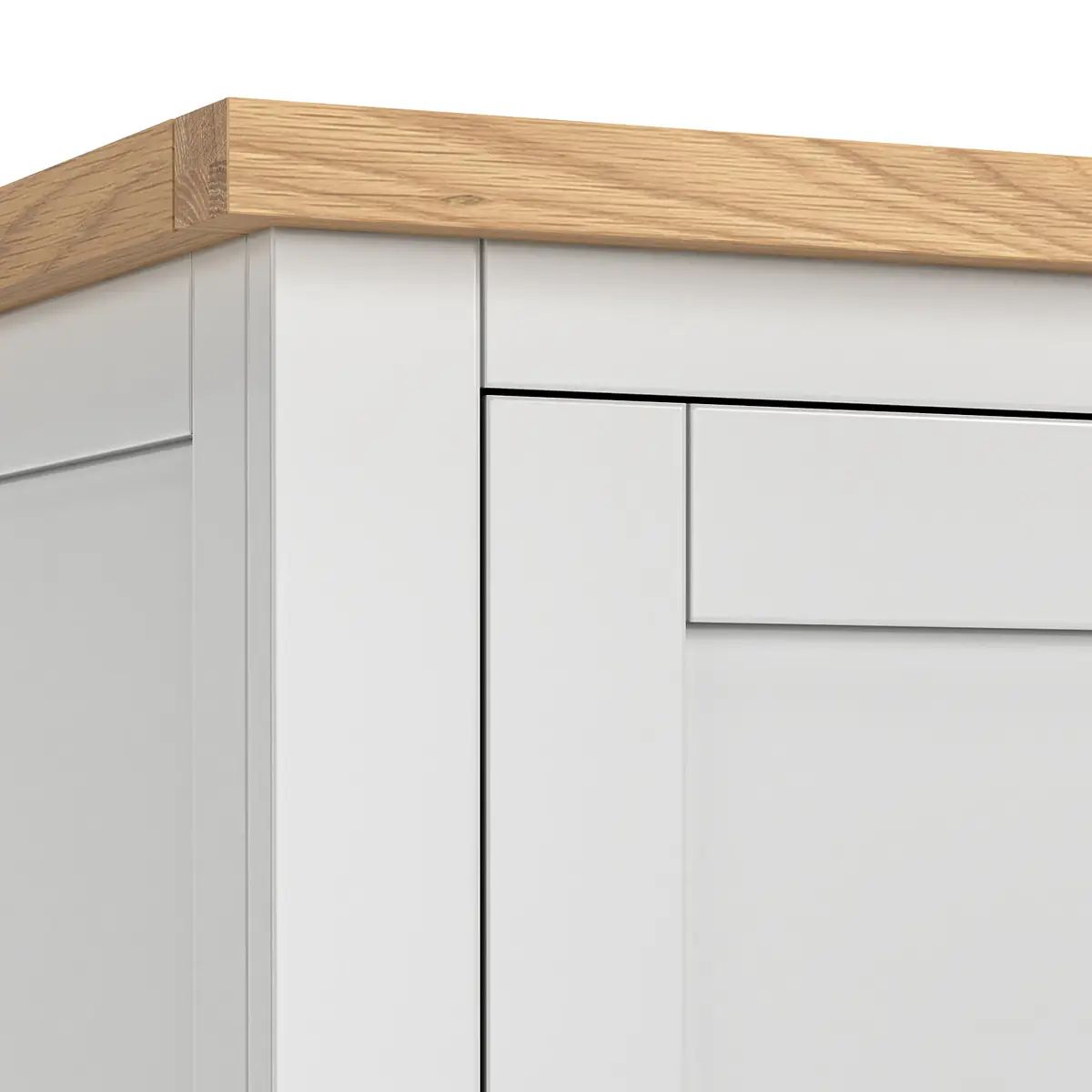 Roseland Grade B Furniture Farro Grey & Oak XL Triple Wardrobe with 2 Drawers RRP £750