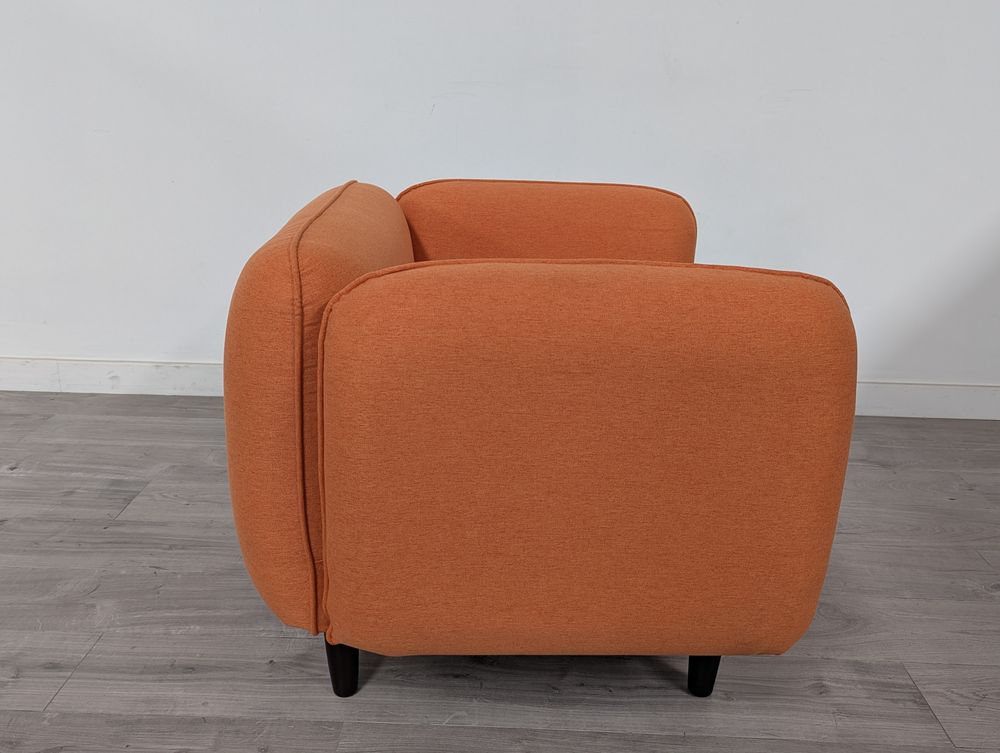  Febonic Living Grade B Reva Royal Orange Fabric Armchair RRP £350