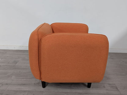 Febonic Living Grade B Reva Royal Orange Fabric Armchair RRP £350