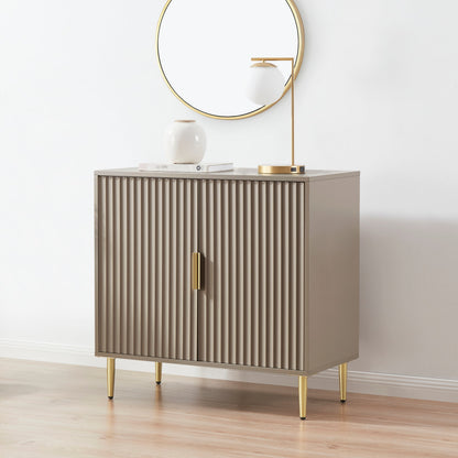 Dusk Evie Grade B Taupe and Gold Effect 2 Door Sideboard RRP £209.00