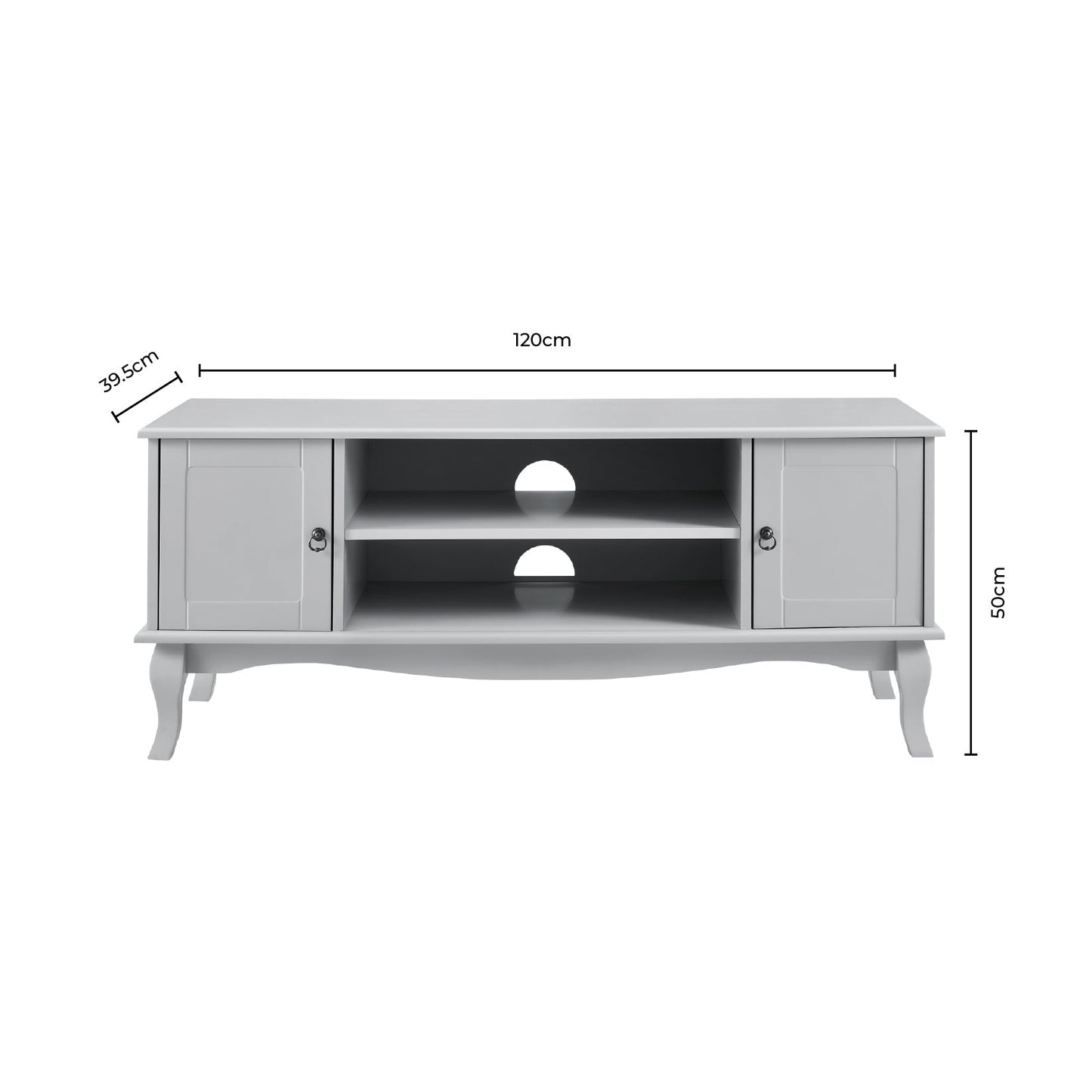 DUS-CC2-00059 Grade-B Dusk Amelie TV Unit - Light Grey RRP £104.00