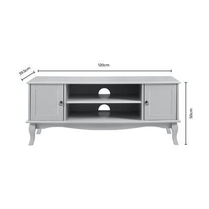 DUS-CC2-00059 Grade-B Dusk Amelie TV Unit - Light Grey RRP £104.00
