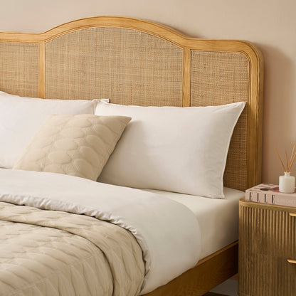 DUS-CC2-03934 Grade-B Dusk Annecy Kingsize Rattan Bed Frame - Natural RRP £305.00
