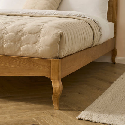 DUS-CC2-03934 Grade-B Dusk Annecy Kingsize Rattan Bed Frame - Natural RRP £305.00