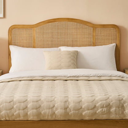 DUS-CC2-03934 Grade-B Dusk Annecy Kingsize Rattan Bed Frame - Natural RRP £305.00