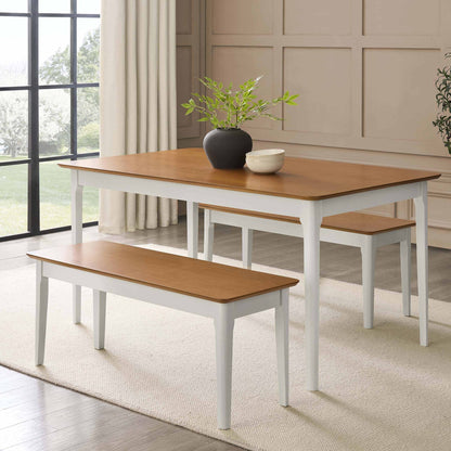 DUS-CC2-01402 Grade-C1 Dusk Anya 4-6 Seater Dining Table - Pine Wood RRP £164.00
