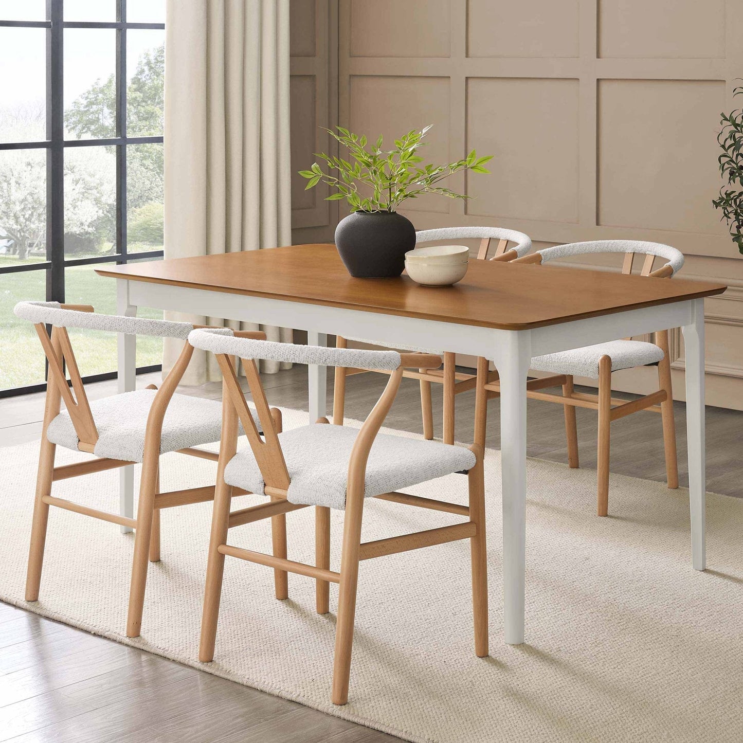 DUS-CC2-01402 Grade-C1 Dusk Anya 4-6 Seater Dining Table - Pine Wood RRP £164.00