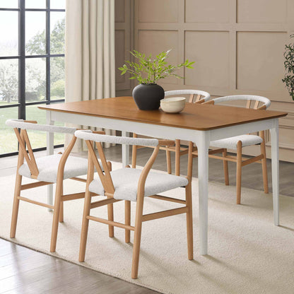 DUS-CC2-01402 Grade-C1 Dusk Anya 4-6 Seater Dining Table - Pine Wood RRP £164.00