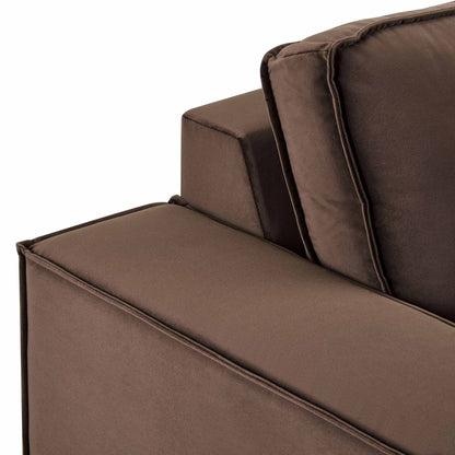 Dusk Brooklyn Grade B Cappuccino Velvet Loveseat RRP £489